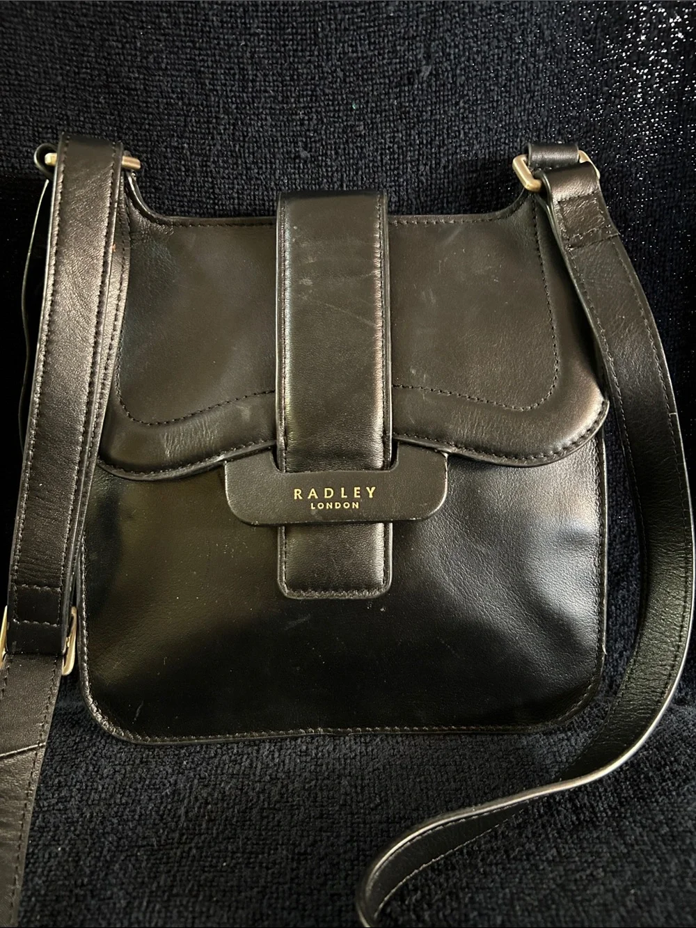 Radley London Leather Crossbody with Dog Charm & Magnetic Closure